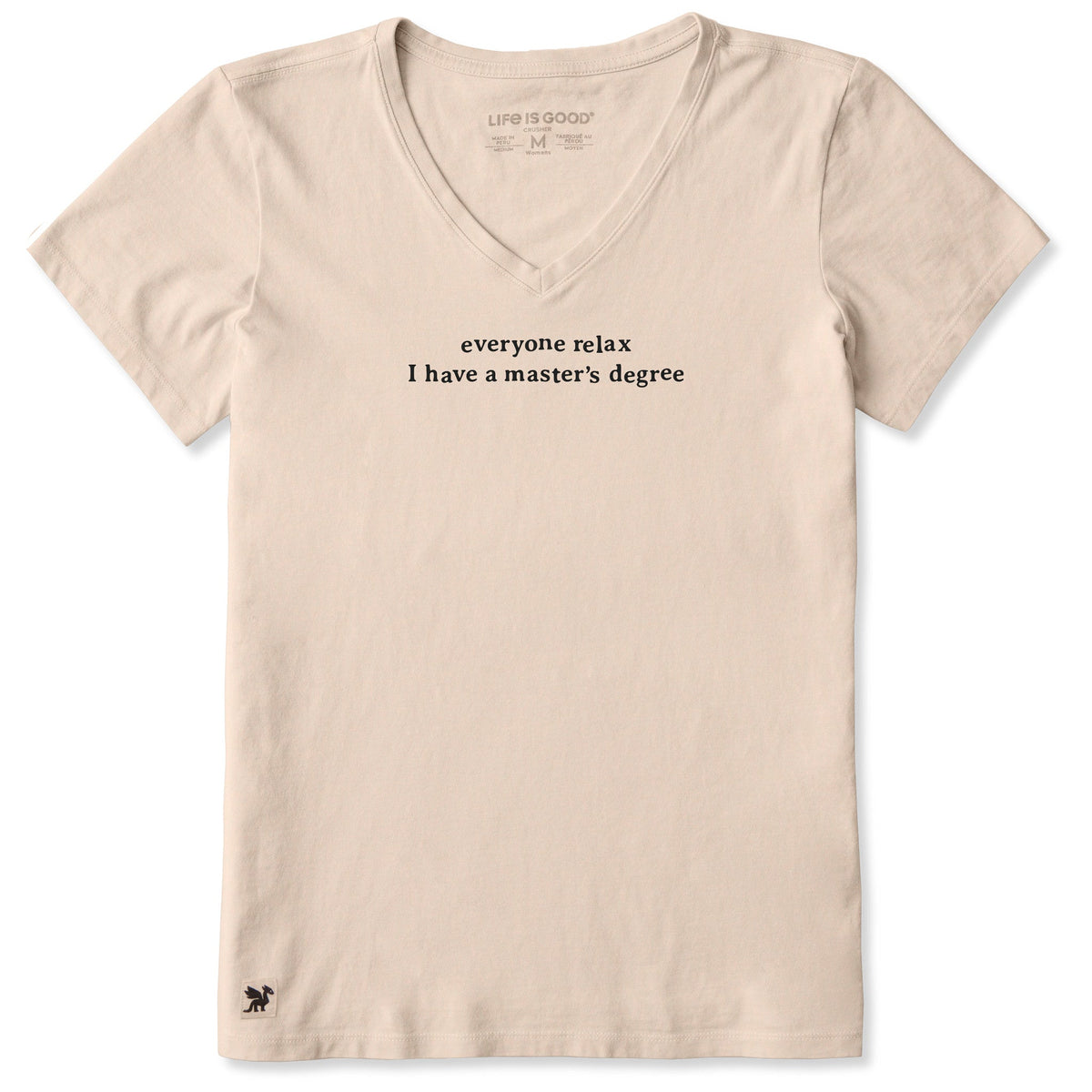 Women's I Have a Master's Degree Short Sleeve Crusher Vee product image 3