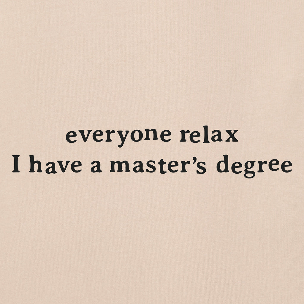 Women's I Have a Master's Degree Short Sleeve Crusher Vee product image 4