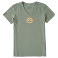 Women's Tiny Jack-O-Lantern Short Sleeve Crusher Vee product image 1