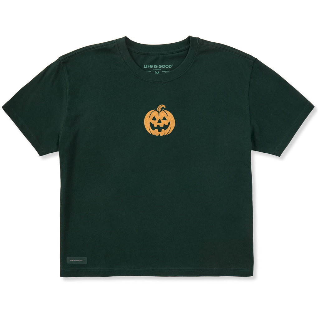 Women's Tiny Jack-O-Lantern Short Sleeve Crusher Boxy Tee product image 1