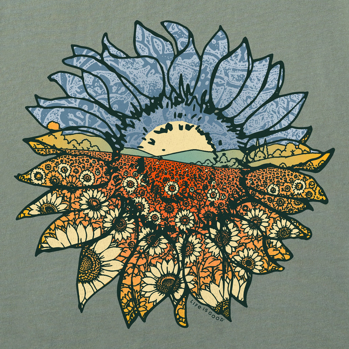 Women's Sunflowers in Sunflower Short Sleeve Crusher Tee product image 2