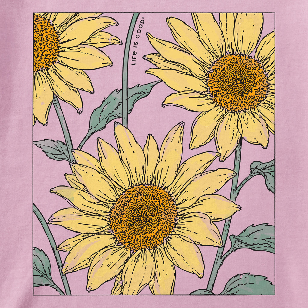 Women's Sunflowers in a Box Short Sleeve Crusher Tee product image 2