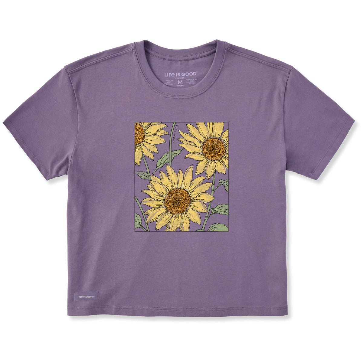 Women's Sunflowers in a Box Short Sleeve Crusher Boxy Tee product image 1