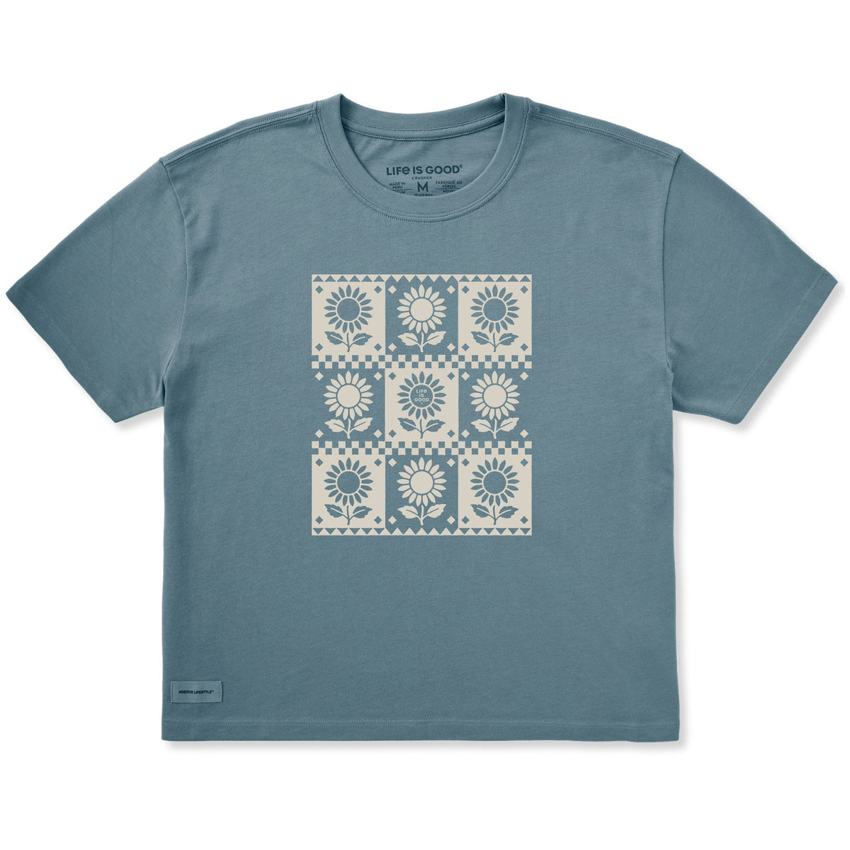 Women's Scandi Sunflowers Short Sleeve Crusher Boxy Tee product image 1