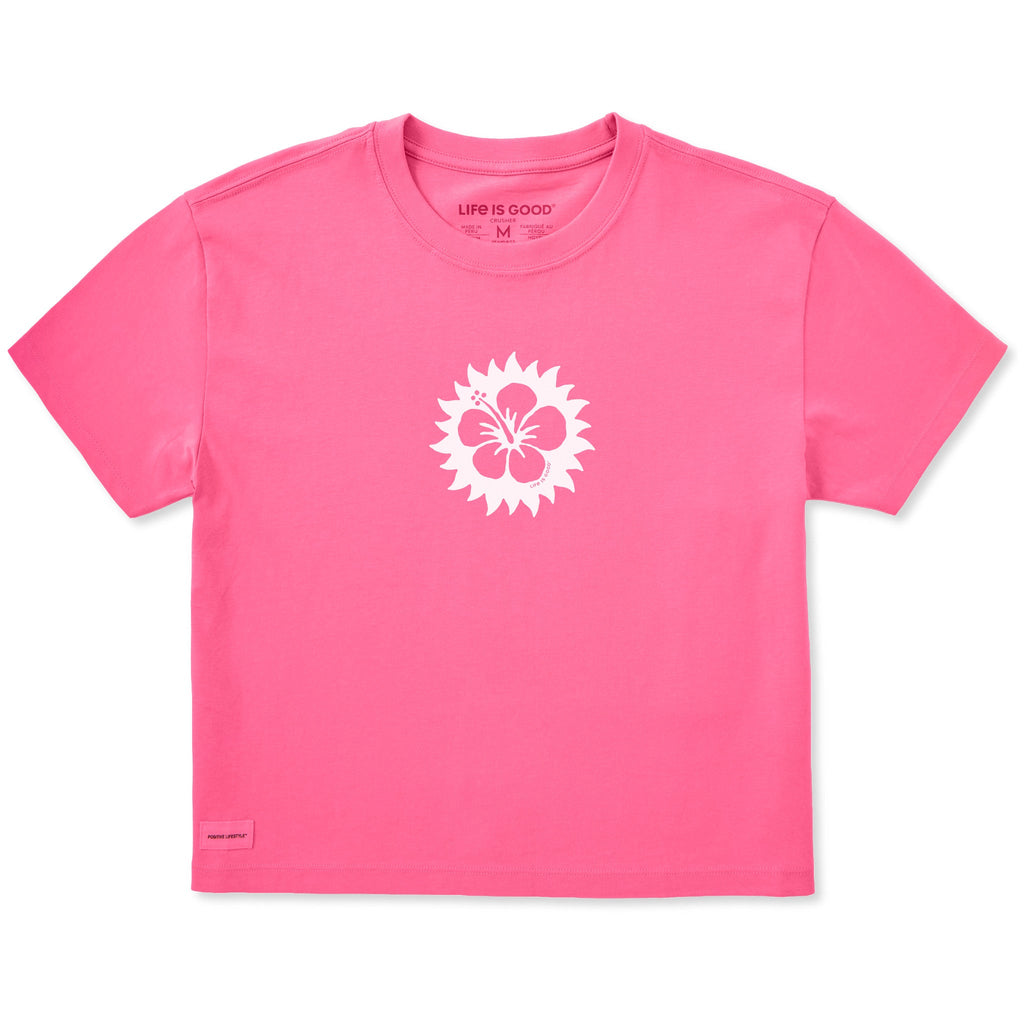 Women's Hibiscus Sun Short Sleeve Crusher Boxy Tee product image 1
