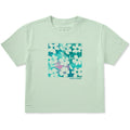 Women's Watercolor Floral Grid Short Sleeve Crusher Boxy Tee product image 1
