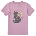 Kids Doodle Cat and Moon Short Sleeve Crusher Tee product image 1