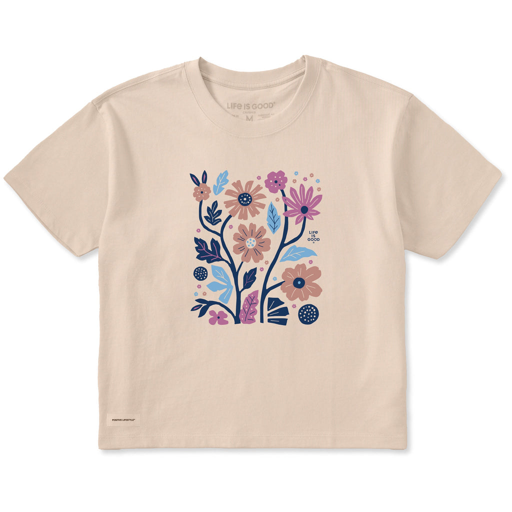 Women's Big Bold Floral Short Sleeve Crusher Boxy Tee product image 1