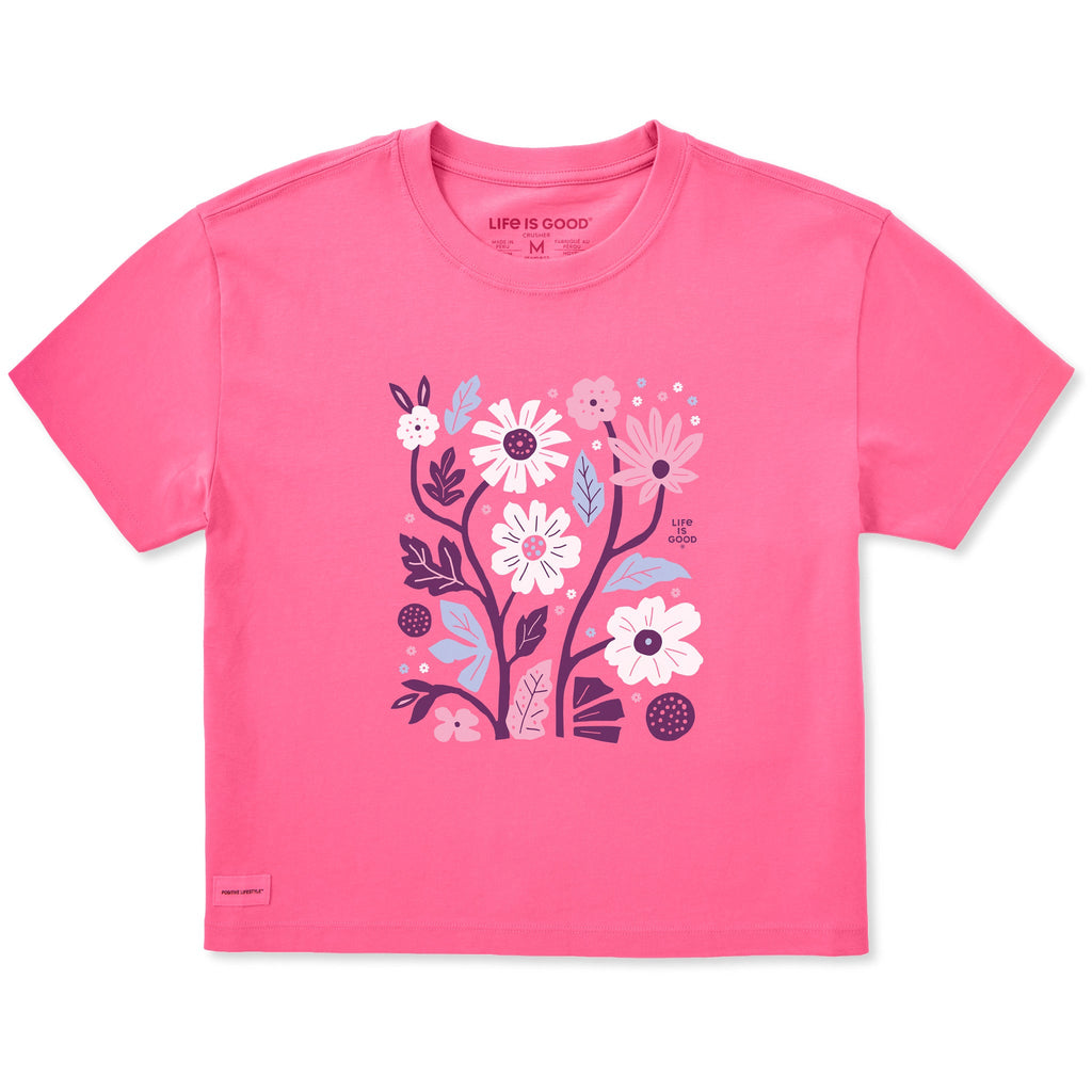 Women's Big Bold Floral Short Sleeve Crusher Boxy Tee product image 3