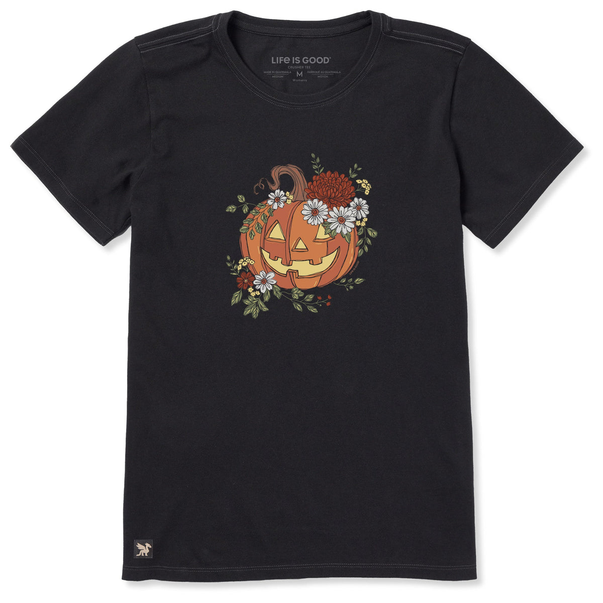 Women's Fall Floral Jack O Lantern Short Sleeve Crusher Tee product image 1