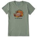 Women's 'Tis the Season Football Florals Short Sleeve product image 1