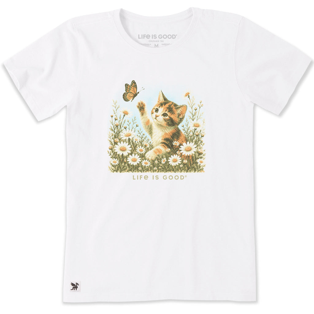 Women's Butterfly Kitten Short Sleeve Crusher Tee product image 1