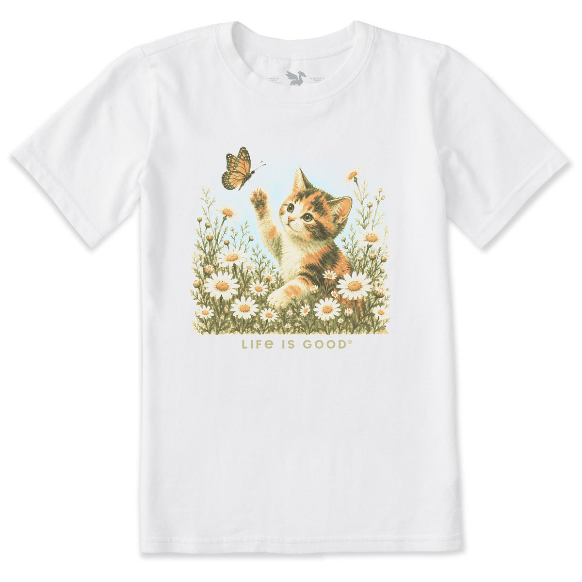 Kids Butterfly Kitten Short Sleeve Crusher Tee product image 1