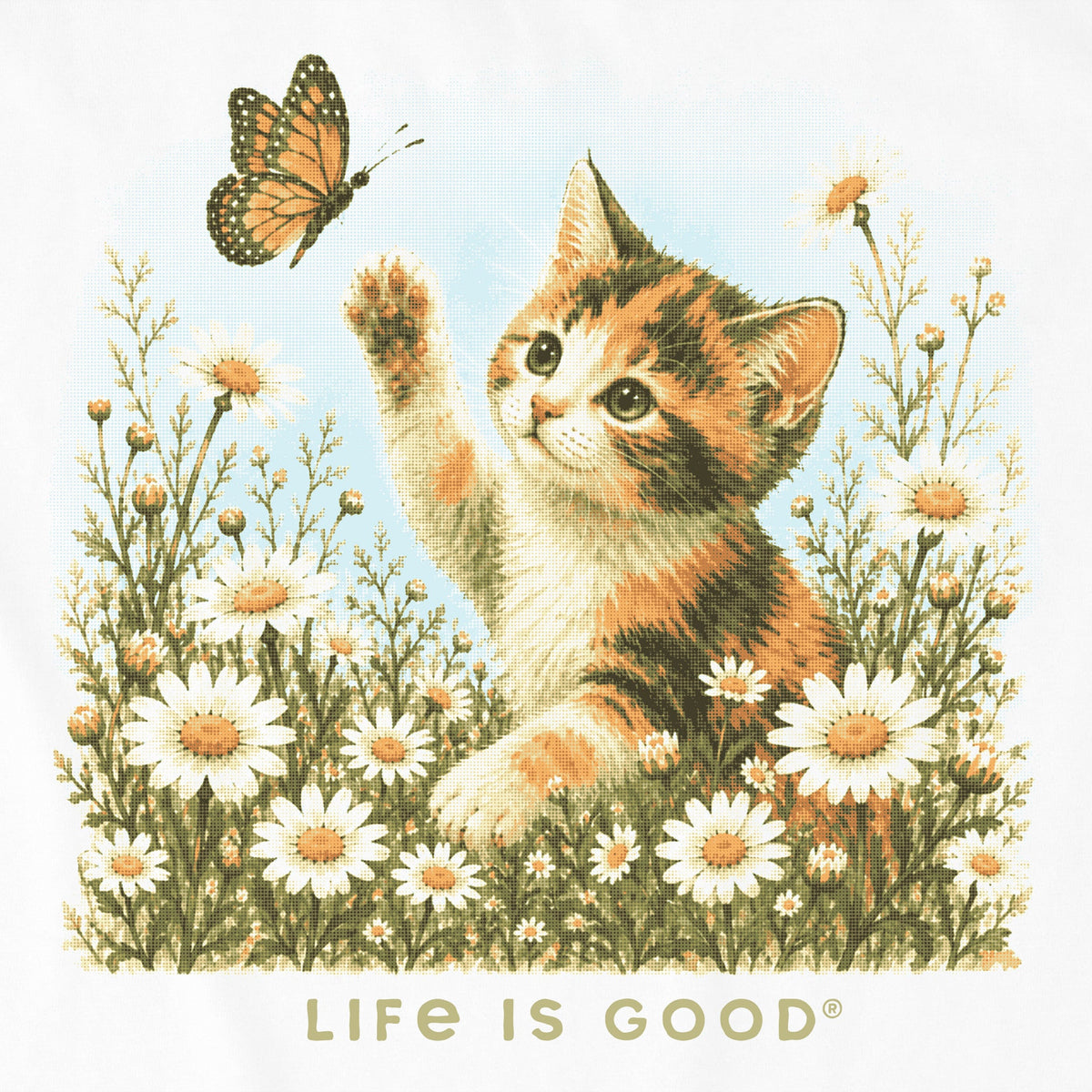 Kids Butterfly Kitten Short Sleeve Crusher Tee product image 2