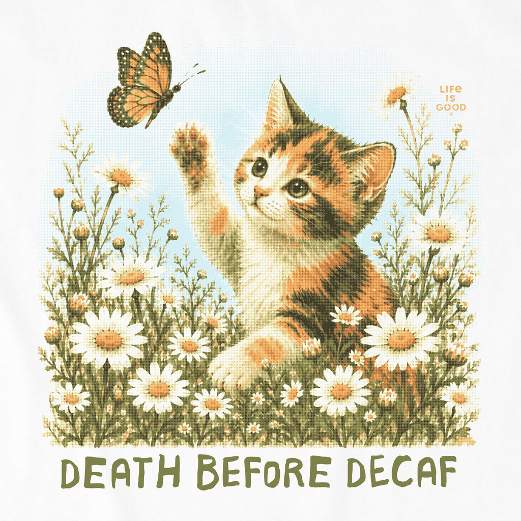 Women's Death Before Decaf Kitten Crusher-LITE Shrunken Tee product image 2