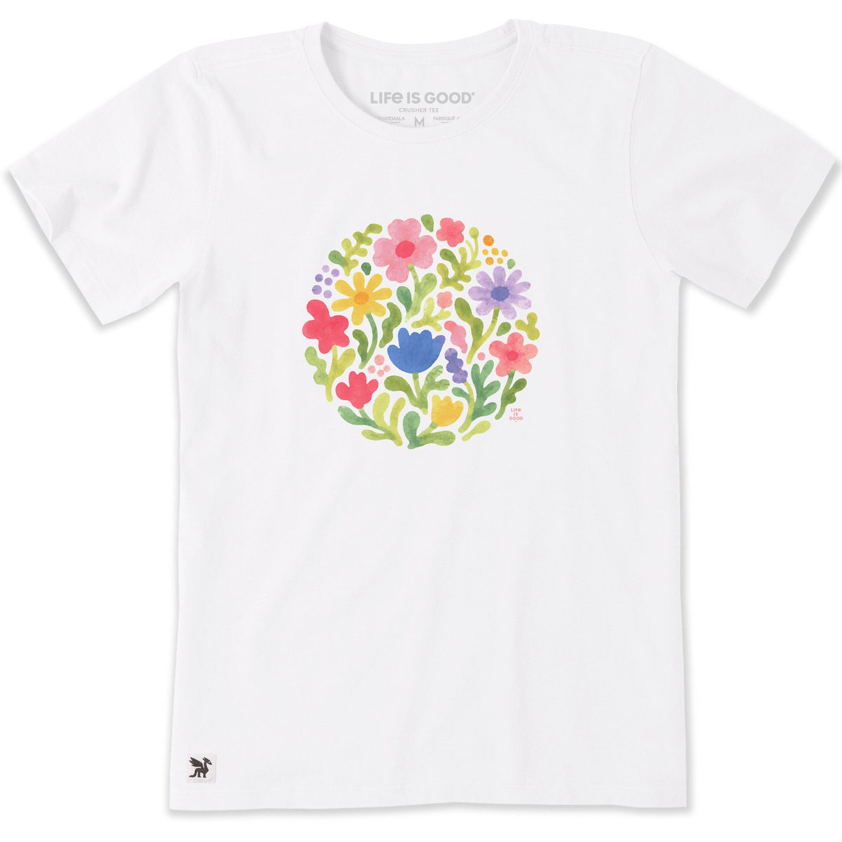 Women's Watercolor Floral Ball Short Sleeve Crusher Tee product image 1