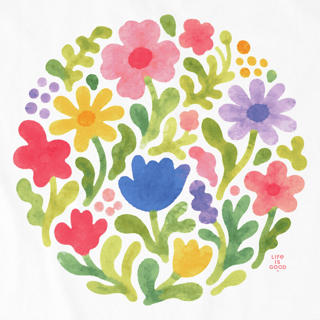 Women's Watercolor Floral Ball Short Sleeve Crusher Tee product image 2