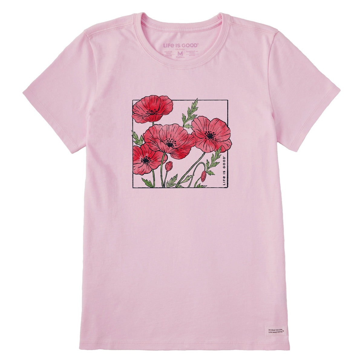 Women's Poppies Square Short Sleeve Crusher Tee product image 1