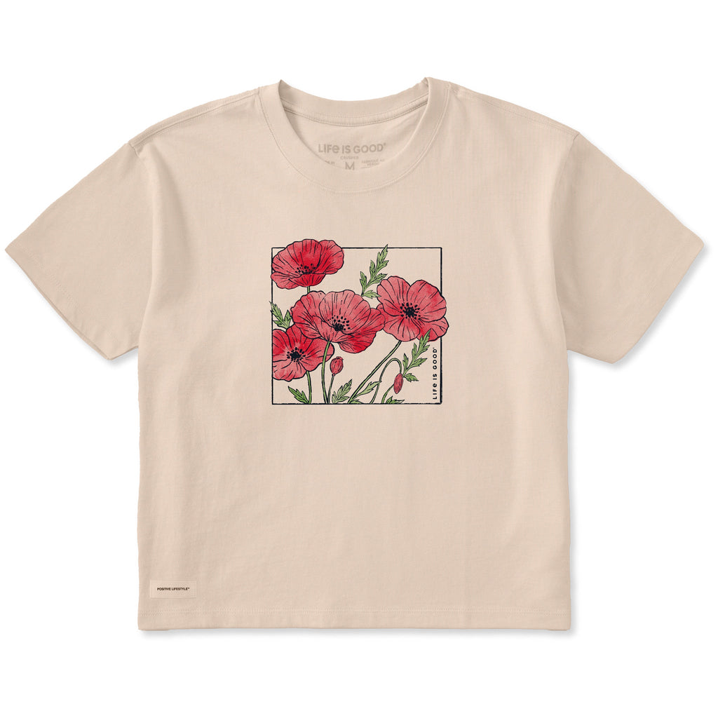 Women's Poppies Square Short Sleeve Crusher Boxy Tee product image 1