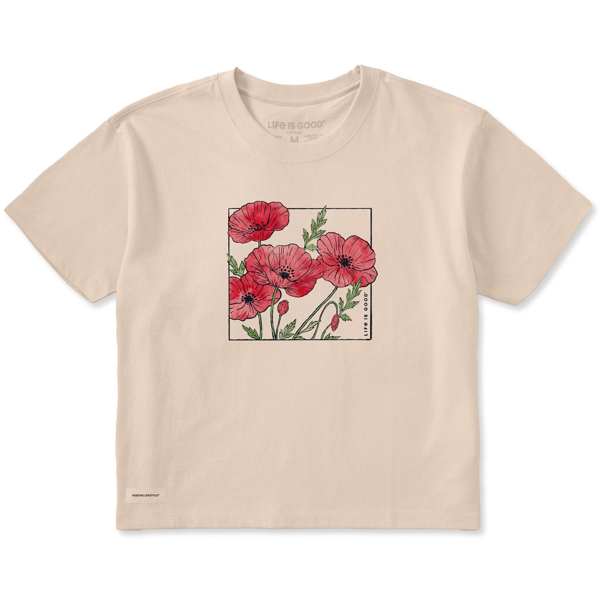 Women's Poppies Square Short Sleeve Crusher Boxy Tee product image 1