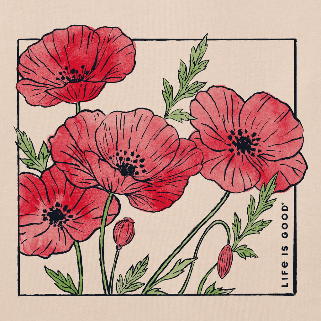 Women's Poppies Square Short Sleeve Crusher Boxy Tee product image 2