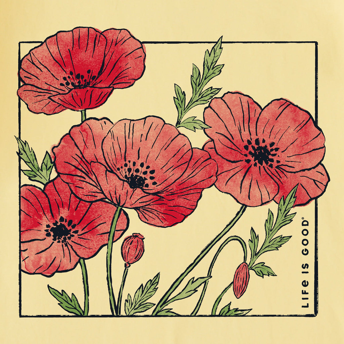Kids Poppies Square Short Sleeve Crusher Tee product image 2