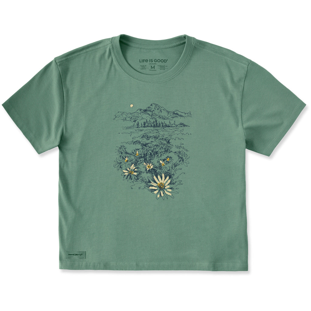 Women's Mountain View Florals Short Sleeve Crusher Boxy Tee product image 1