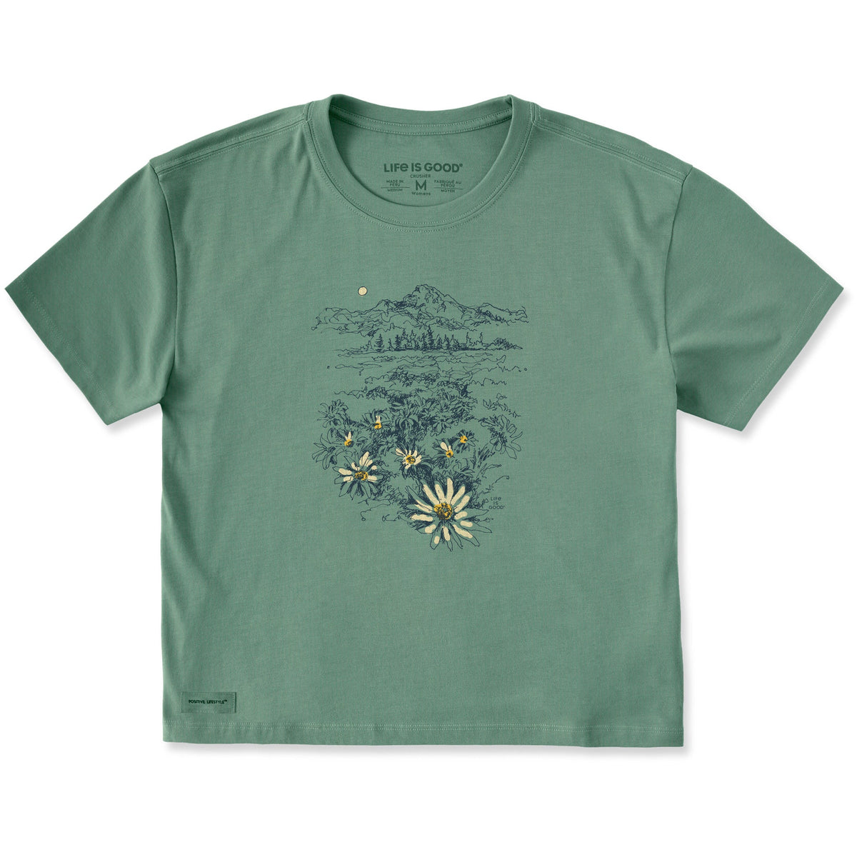 Women's Mountain View Florals Short Sleeve Crusher Boxy Tee product image 1