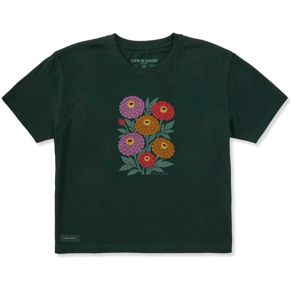Women's Zinnia Blooms Short Sleeve Crusher Boxy Tee product image 1