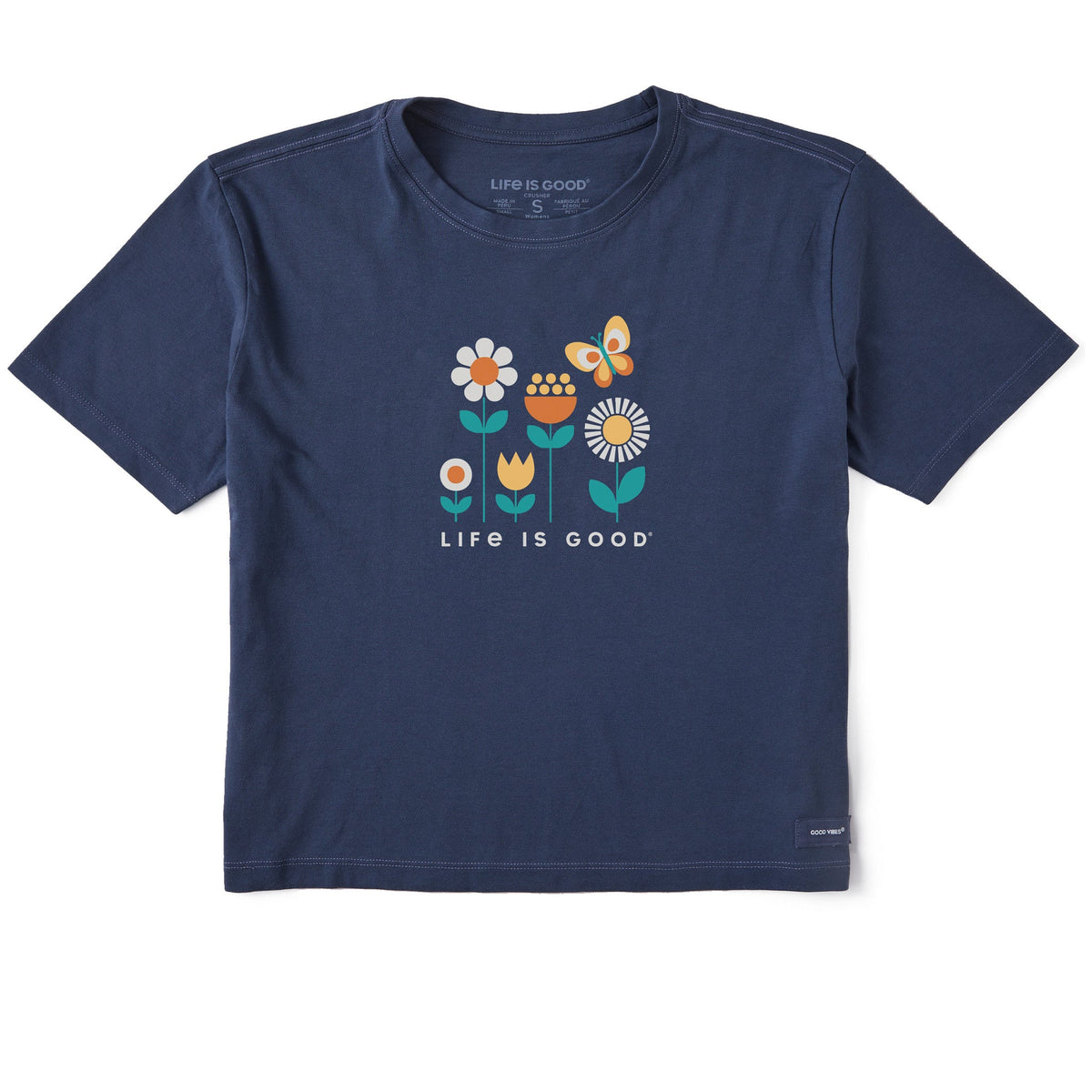 Women's Geometric Wildflowers Short Sleeve Crusher Boxy Tee product image 1