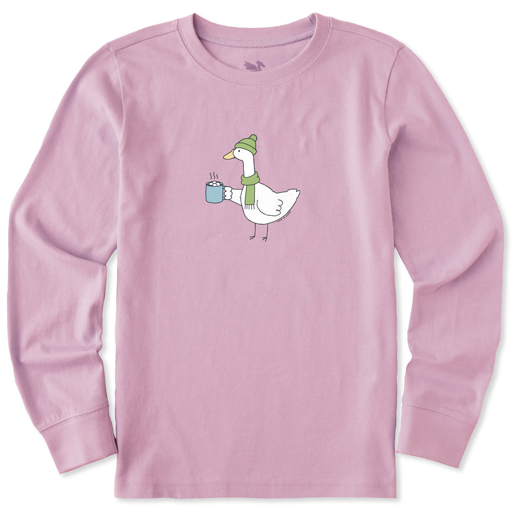 Kids Silly Goose in Winter Long Sleeve Crusher Tee