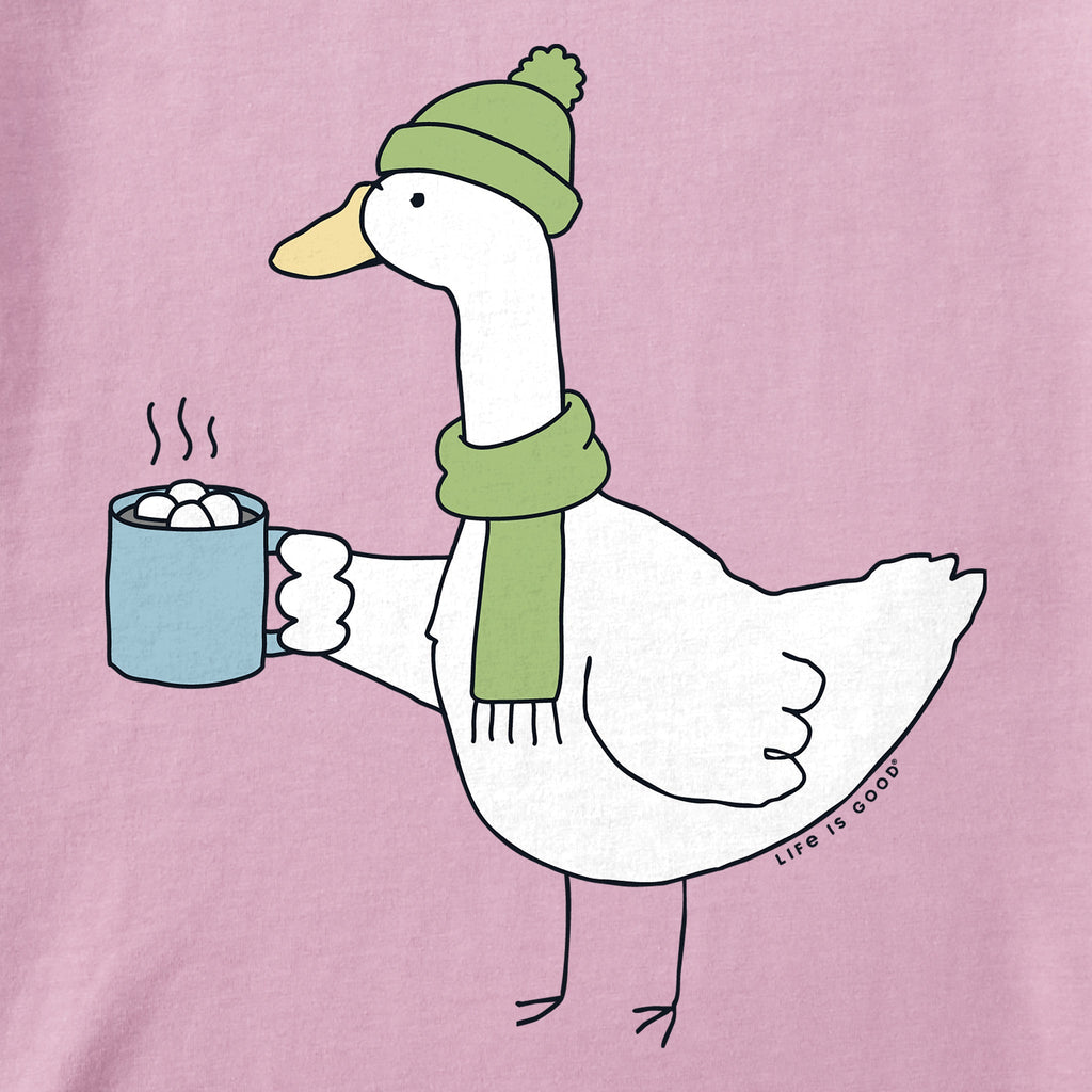 Kids Silly Goose in Winter Long Sleeve Crusher Tee