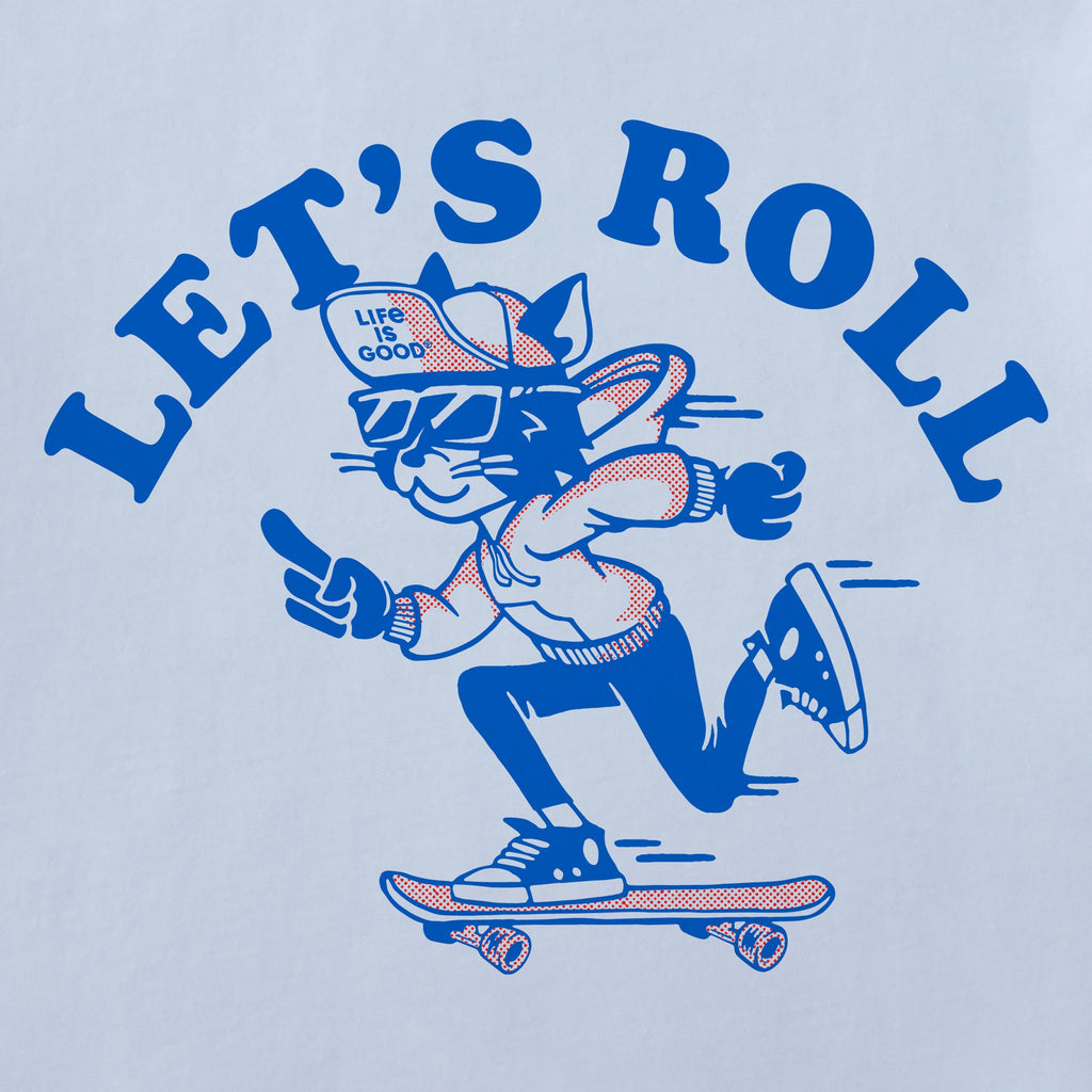 Kids Let's Roll Skater Short Sleeve Crusher Tee