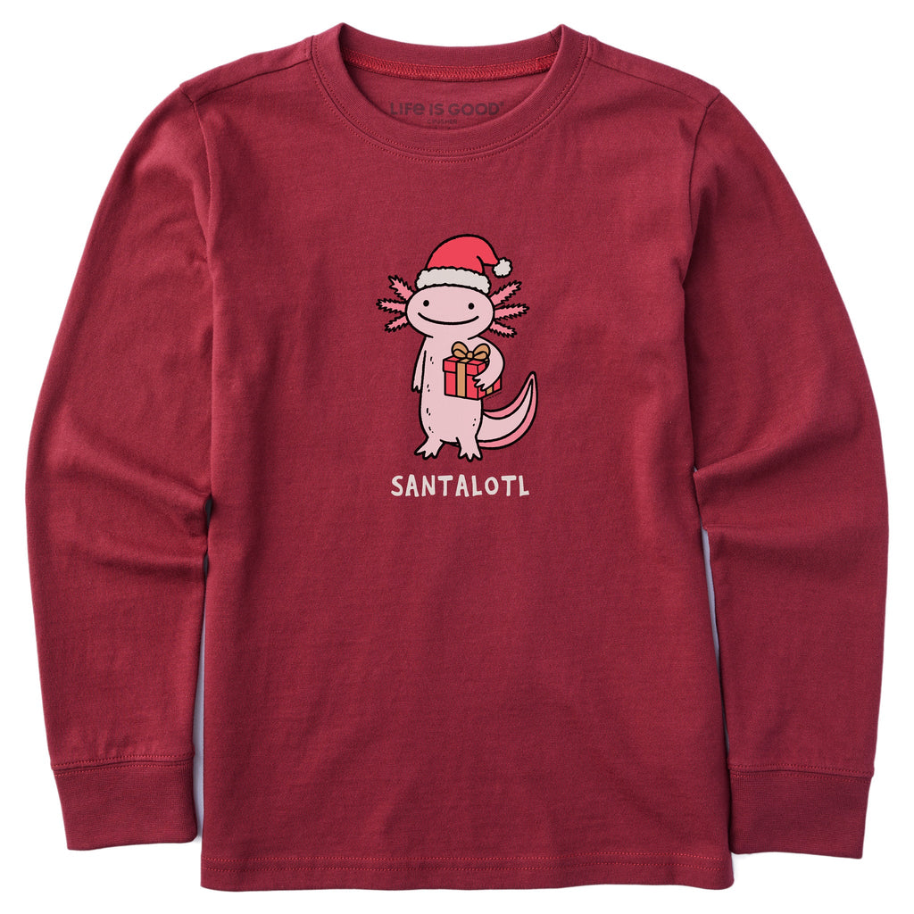 Kids Santalotl Long Sleeve Crusher Tee