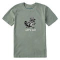 Kids Let's Go Raccoon Short Sleeve Crusher Tee