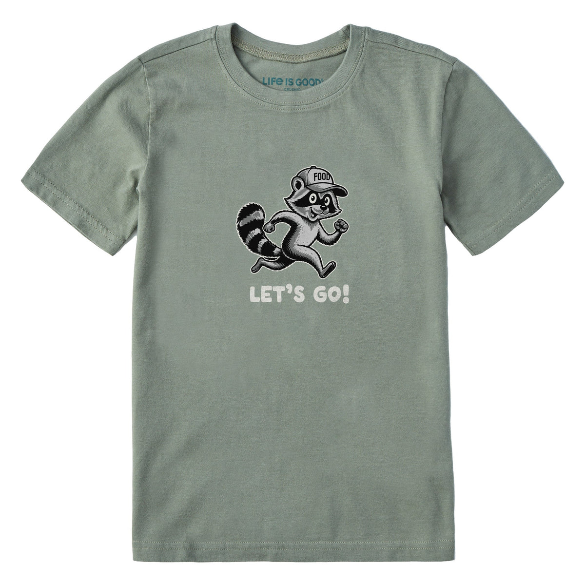 Kids Let's Go Raccoon Short Sleeve Crusher Tee