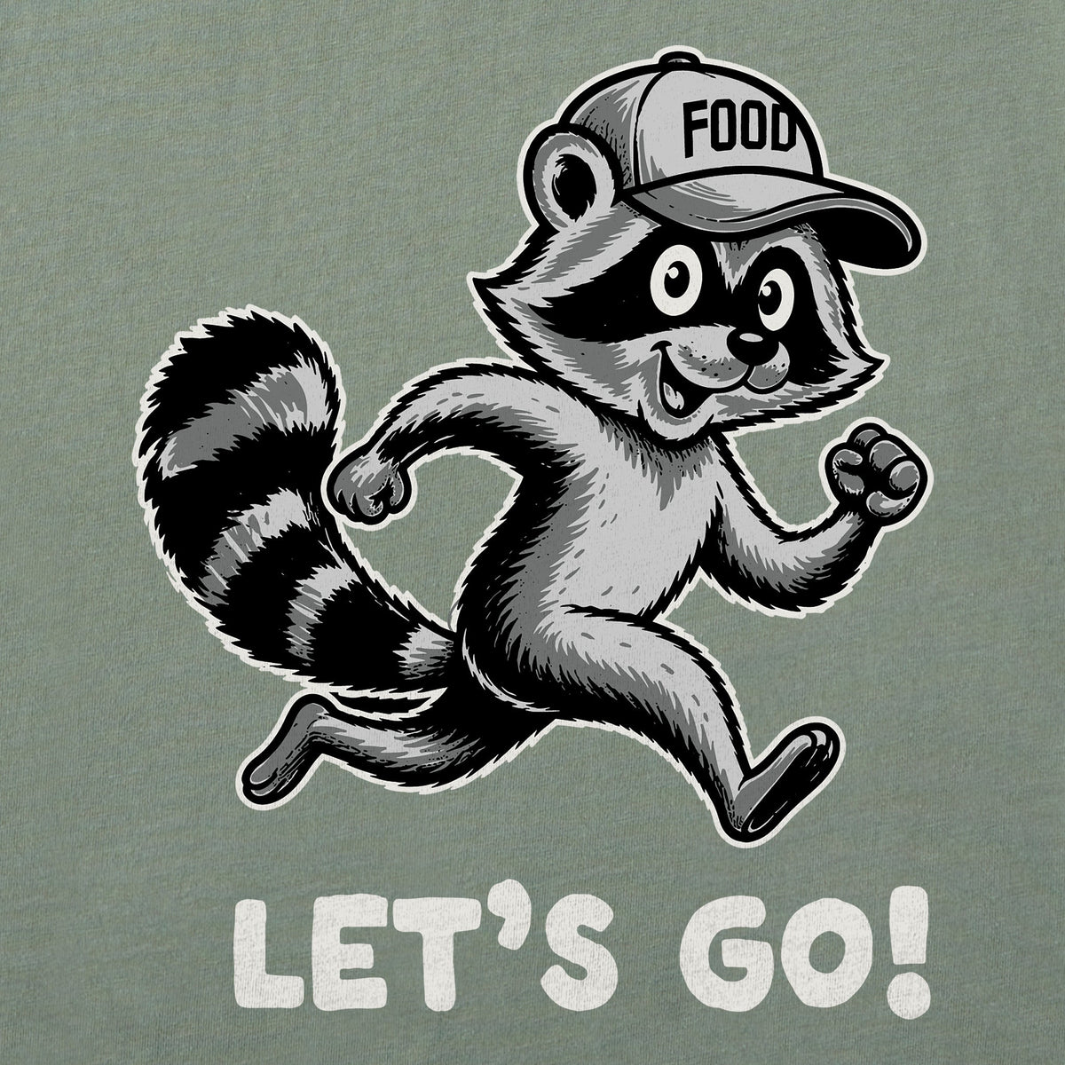 Kids Let's Go Raccoon Short Sleeve Crusher Tee