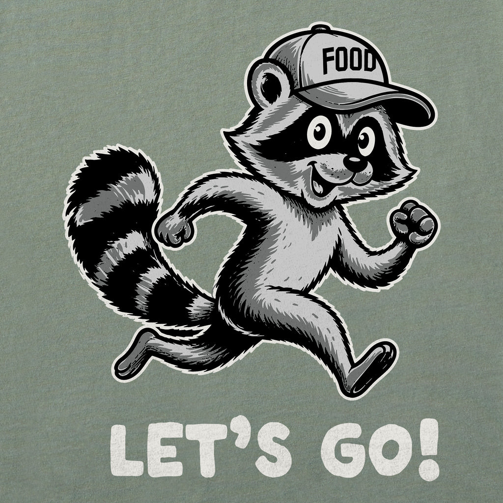 Men's Let's Go Raccoon Short Sleeve Crusher Tee
