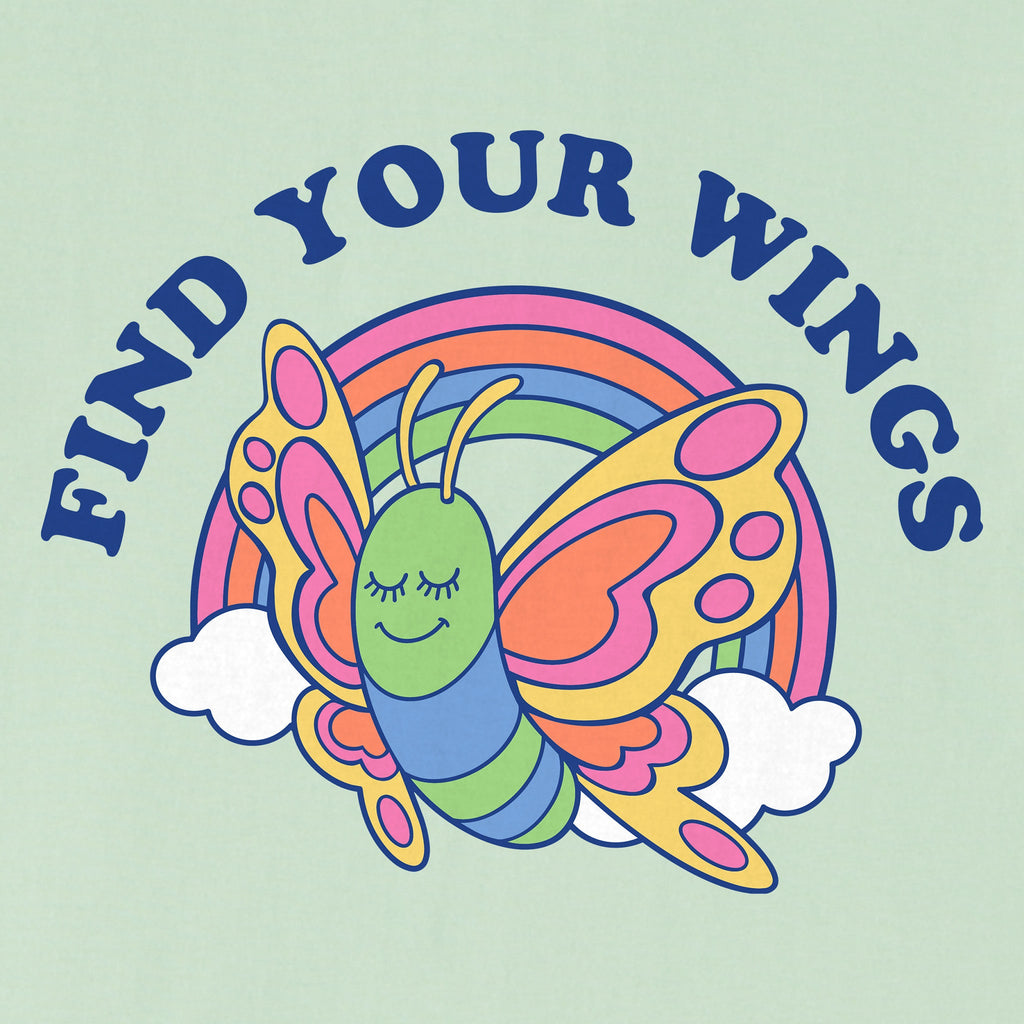 Women's Find Your Wings Butterfly Short Sleeve Crusher Boxy product image 2