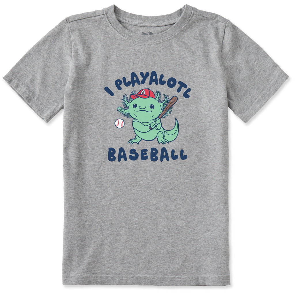 Kids Play Alotl Baseball Short Sleeve Crusher Tee