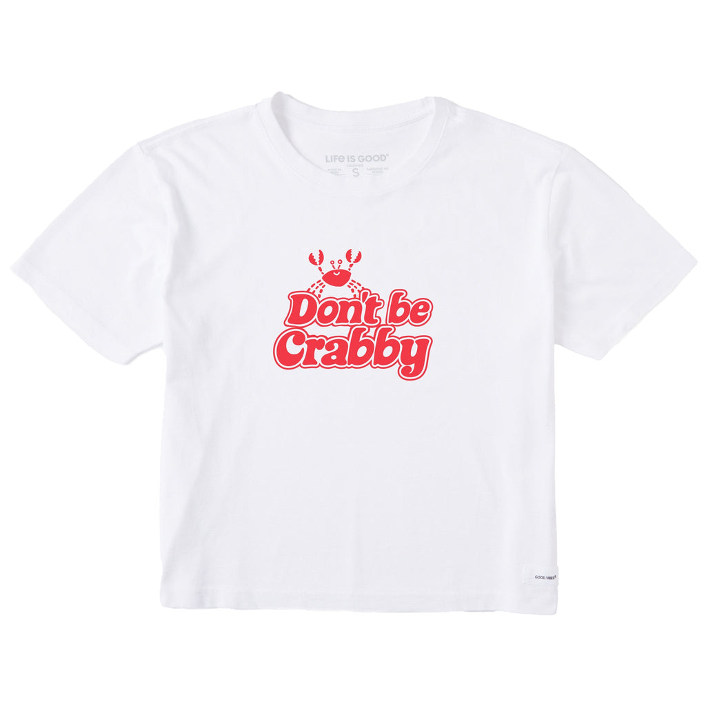 Women's Don't Be Crabby Script Short Sleeve Crusher Boxy Tee product image 1