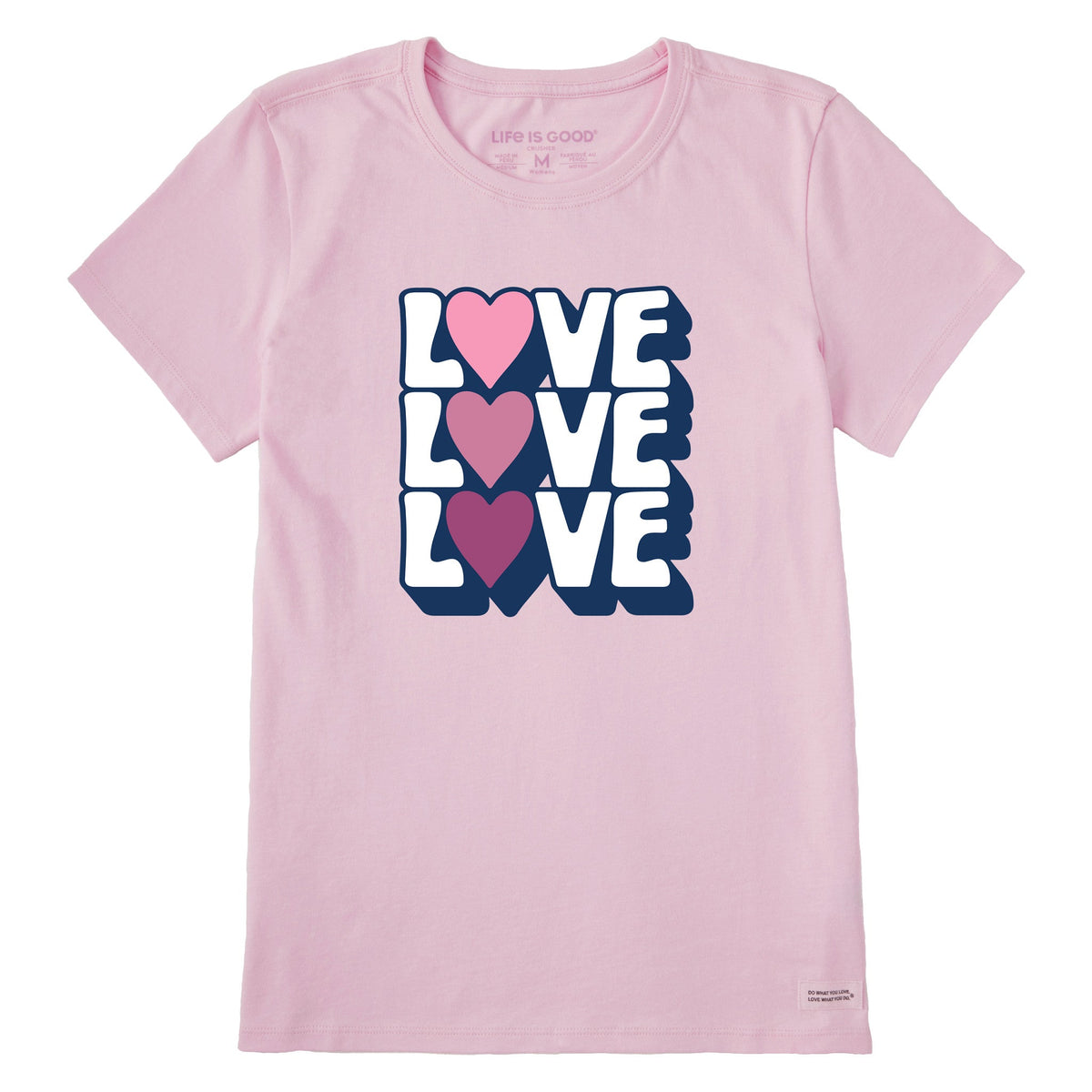 Women's Love Trio Stack Short Sleeve Crusher Tee product image 1