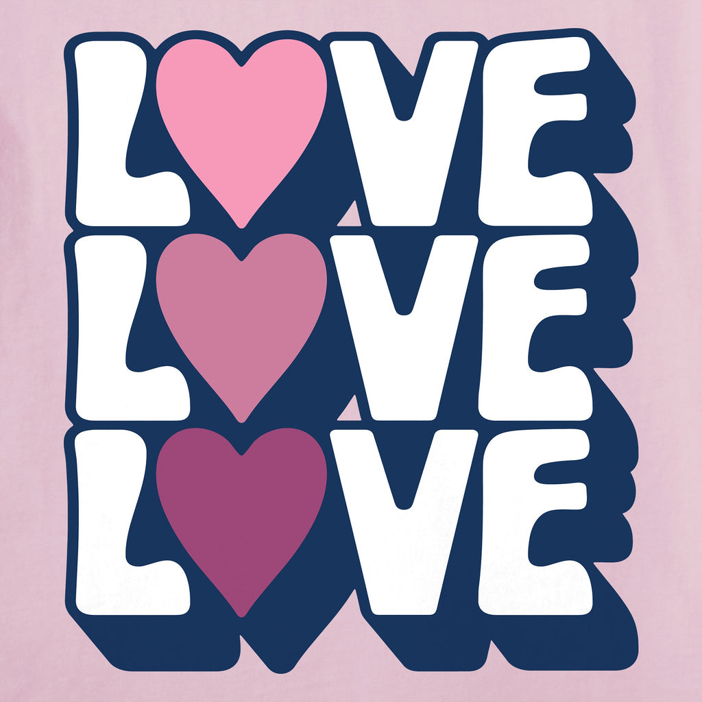 Women's Love Trio Stack Short Sleeve Crusher Tee product image 2