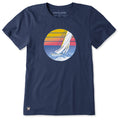 Women's Sailboat Circle Short Sleeve Crusher Tee product image 1