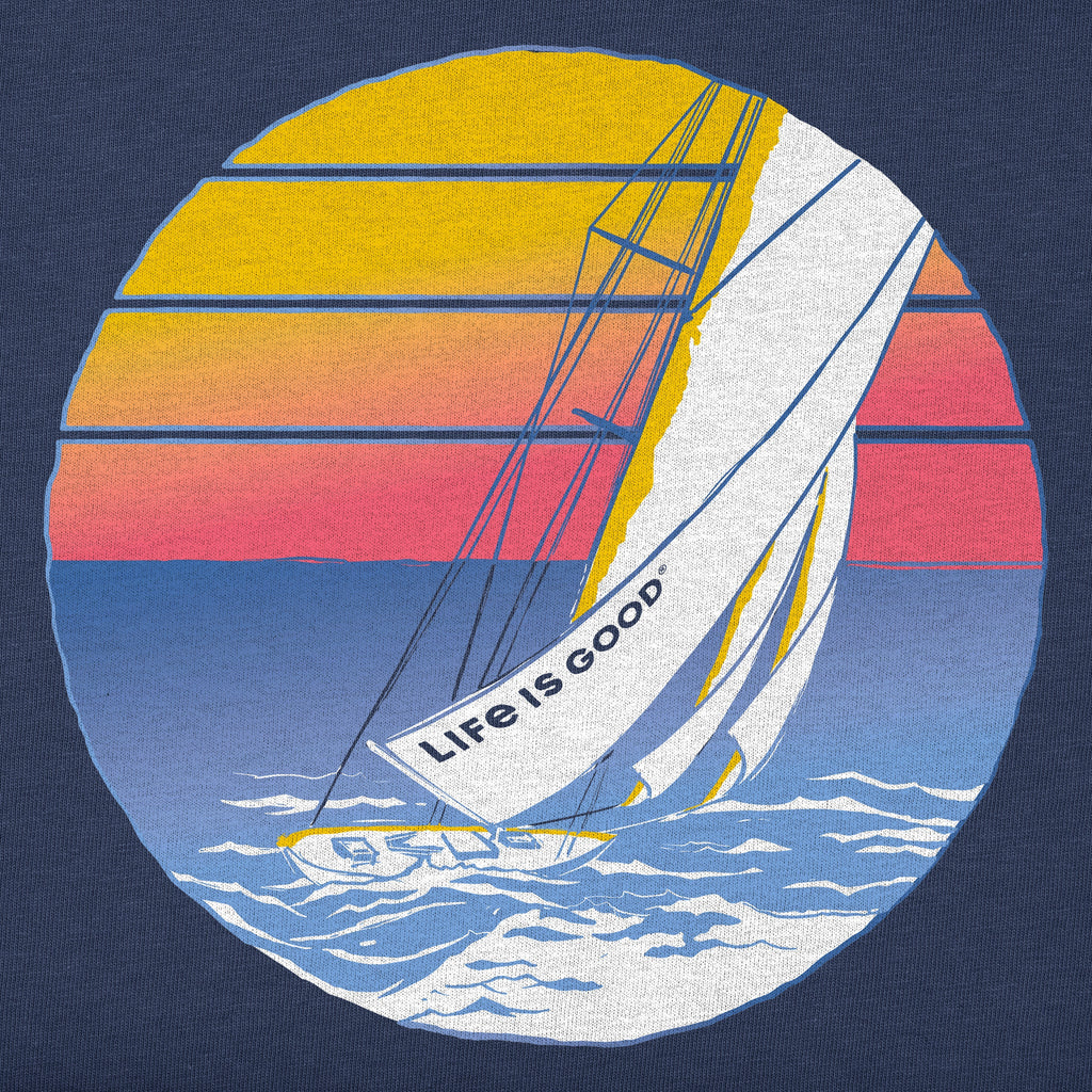 Women's Sailboat Circle Short Sleeve Crusher Tee product image 2