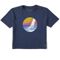 Women's Sailboat Circle Short Sleeve Crusher Boxy Tee product image 1