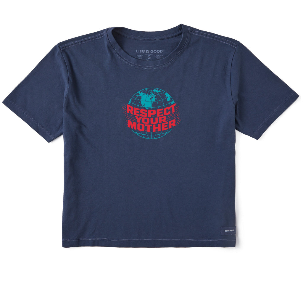 Women's Respect Your Mother Globe Short Sleeve Crusher Boxy product image 1