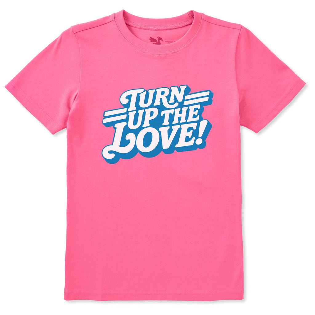 Kids Turn Up the Love Retro Short Sleeve Crusher Tee product image 1