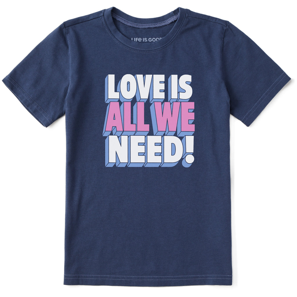 Kids Love is All We Need Stack Short Sleeve Crusher Tee product image 1