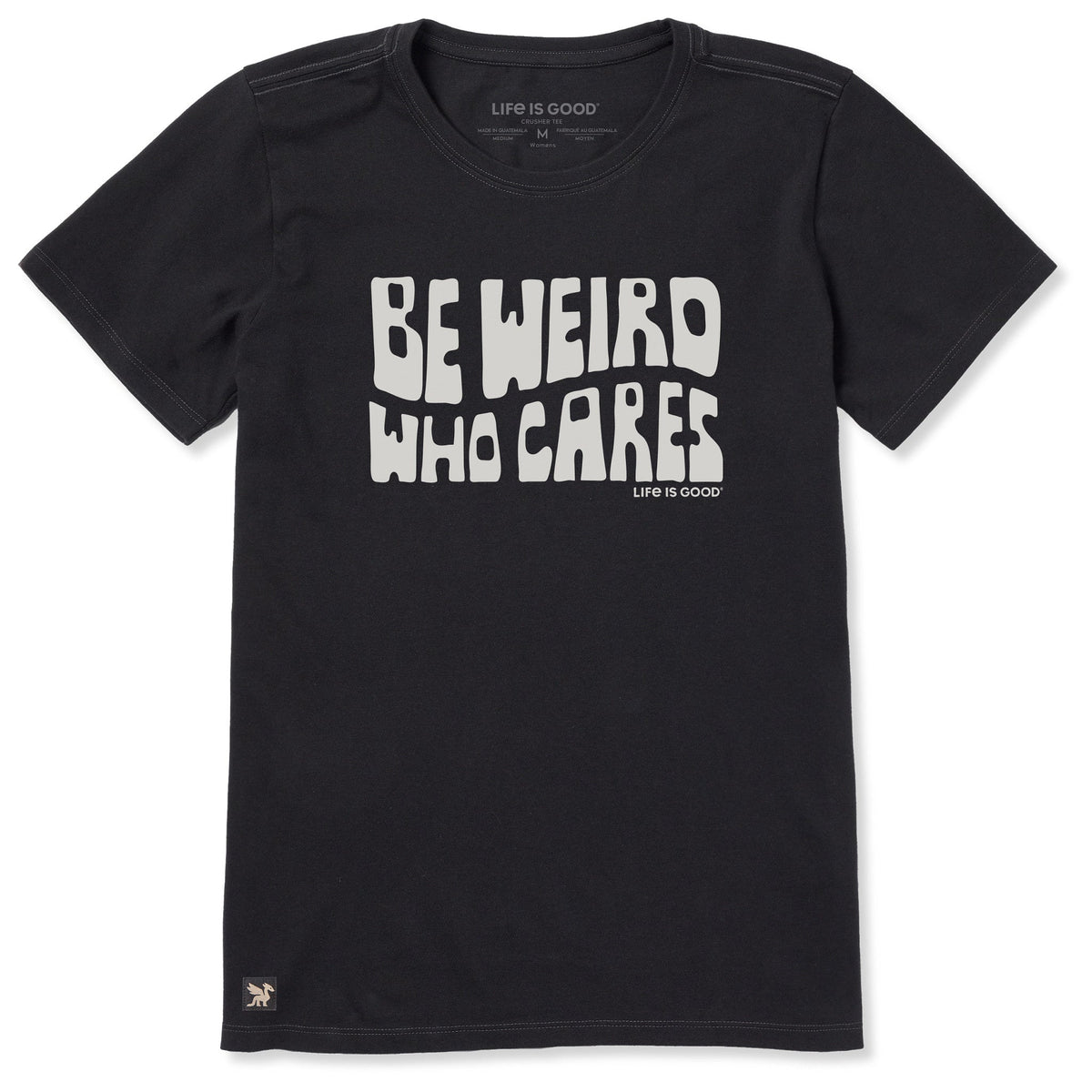 Women's Be Weird Who Cares Stack Short Sleeve Crusher Tee product image 1